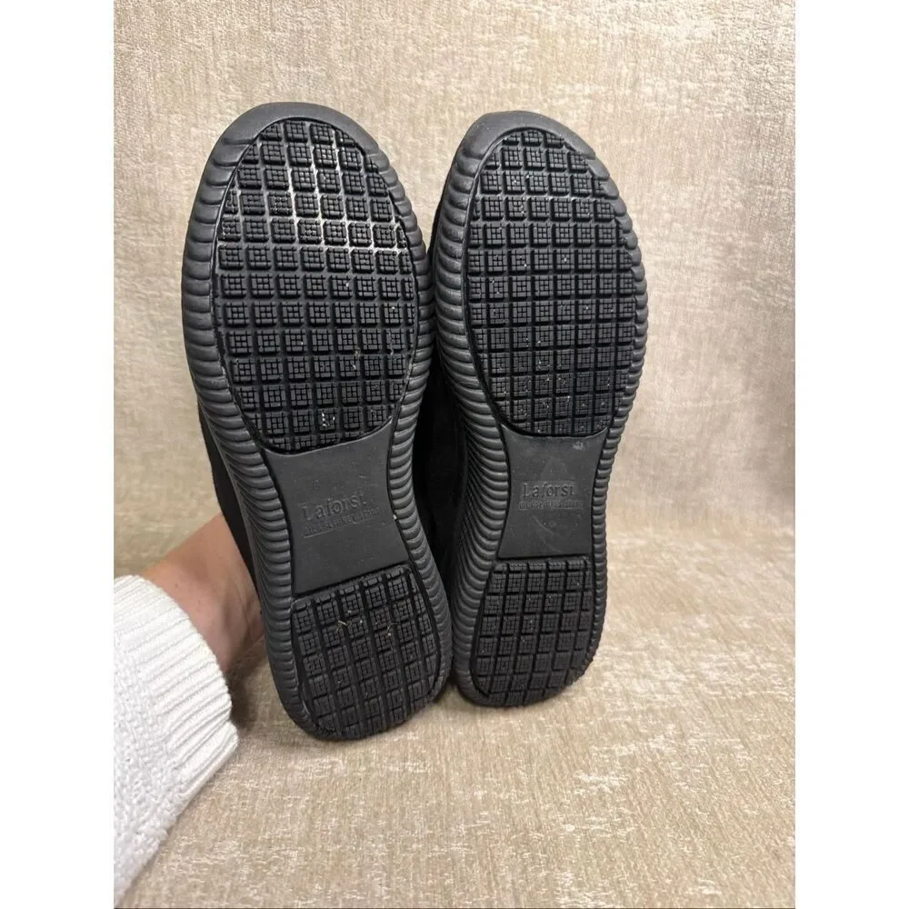Laforst Women's Canvas Casual Boat Loafer Comfort Shoes Black Size 8